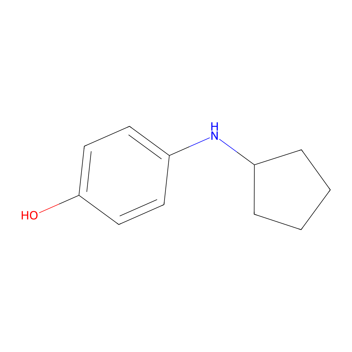 4-(Cyclopentylamino)phenol molecular structure, CAS 1157563-96-6