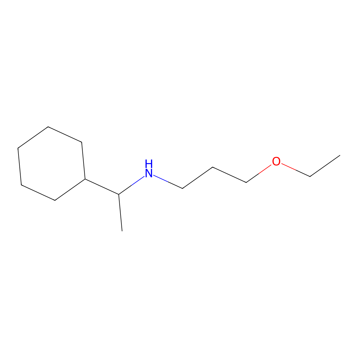 (1-Cyclohexylethyl)(3-ethoxypropyl)amine molecular structure, CAS 1157569-16-8