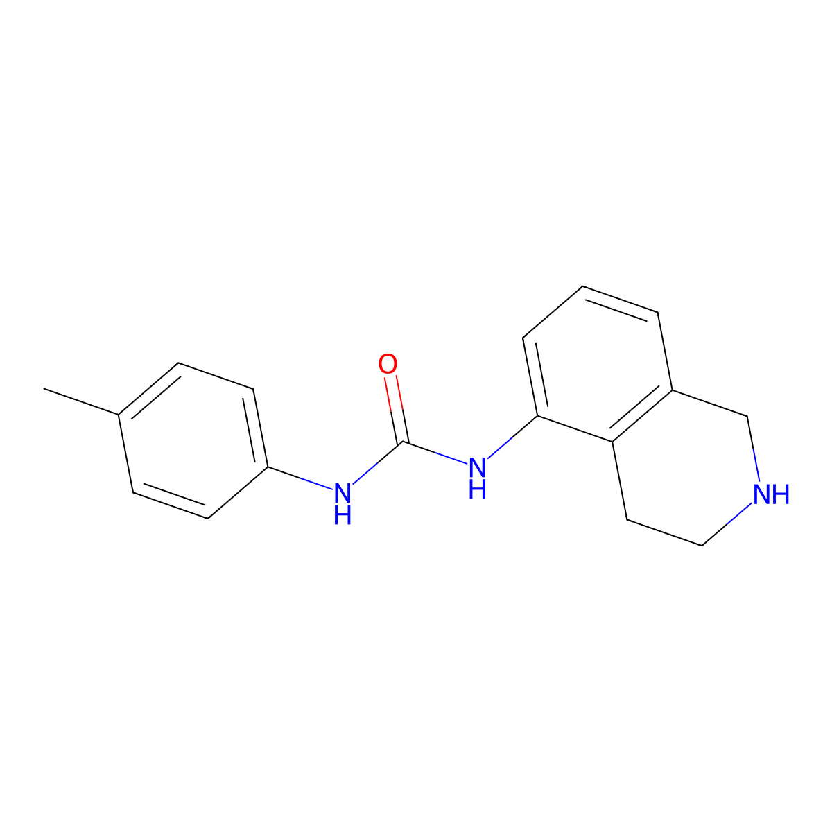 3-(4-Methylphenyl)-1-(1,2,3,4-tetrahydroisoquinolin-5-yl)urea molecular structure, CAS 1157571-15-7