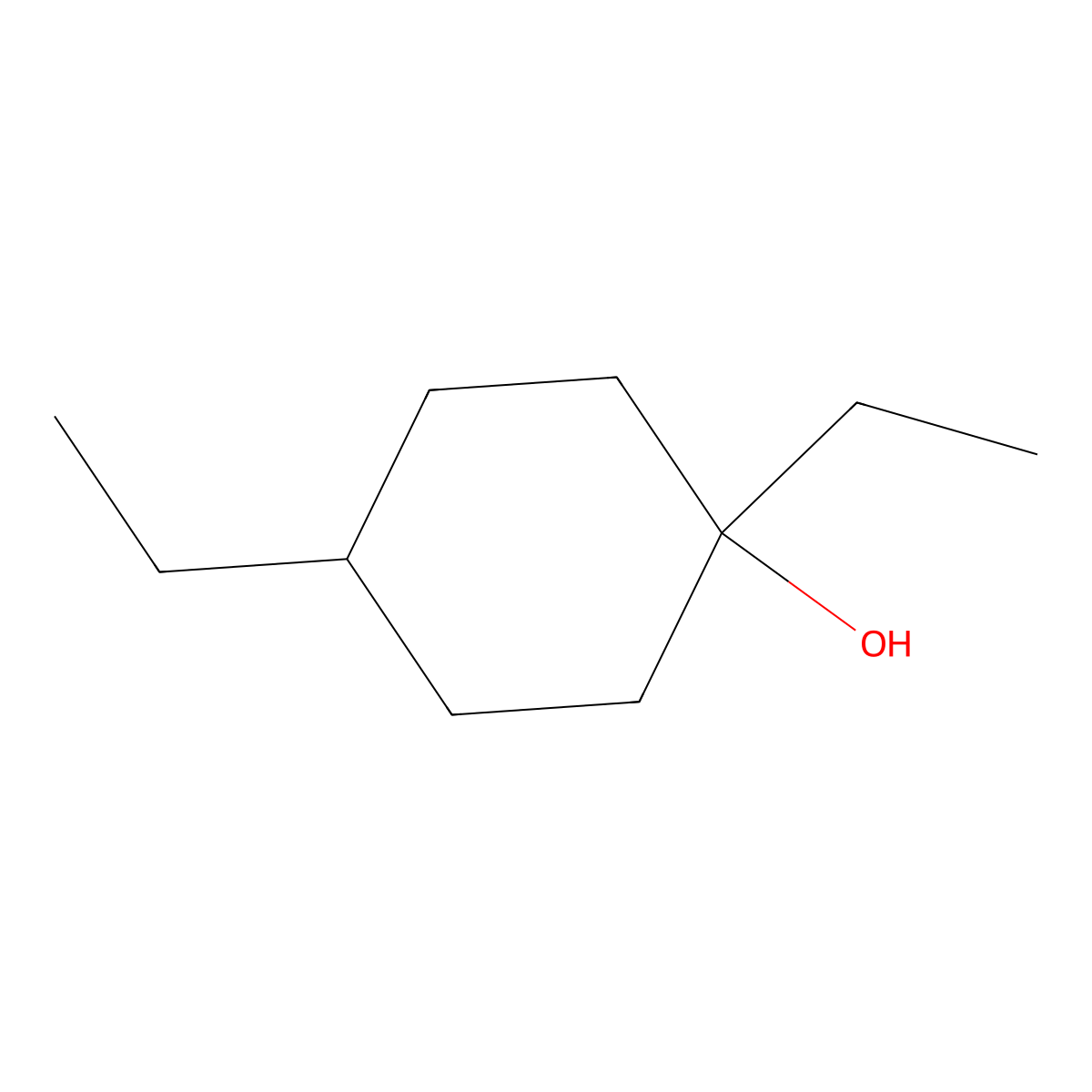 1,4-Diethylcyclohexan-1-ol molecular structure, CAS 1157573-08-4