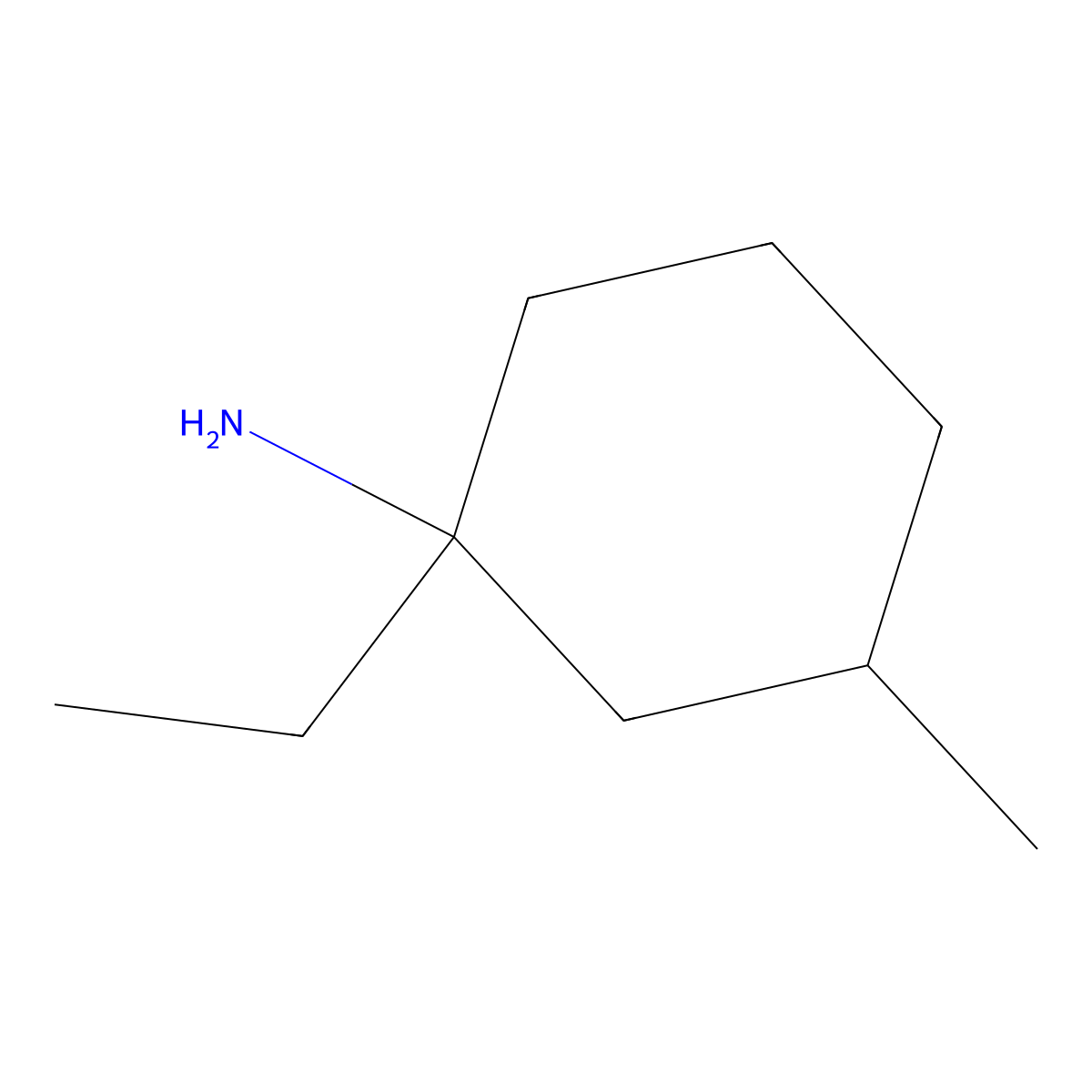 1-Ethyl-3-methylcyclohexan-1-amine molecular structure, CAS 1157574-89-4