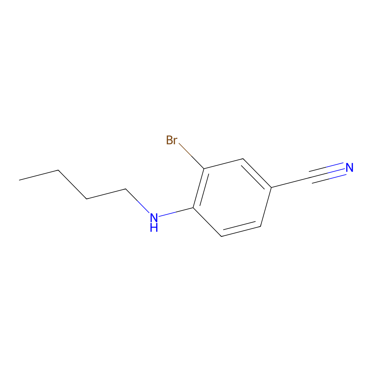 3-Bromo-4-(butylamino)benzonitrile molecular structure, CAS 1157576-64-1