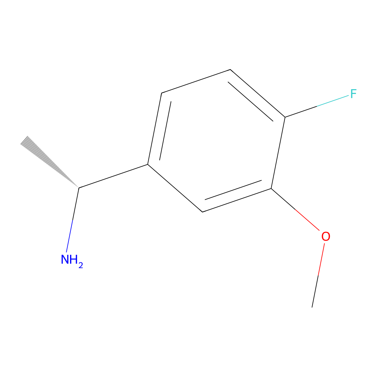 (R)-1-(4-Fluoro-3-methoxyphenyl)ethanamine molecular structure, CAS 1157581-09-3