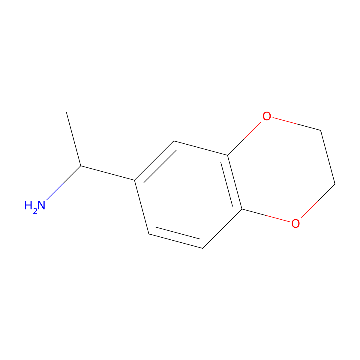 (1R)-1-(2,3-dihydro-1,4-benzodioxin-6-yl)ethan-1-amine molecular structure, CAS 1157581-13-9