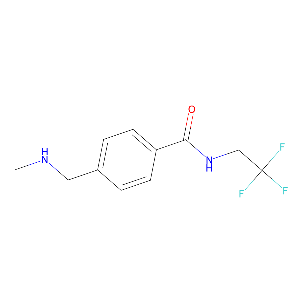 4-[(Methylamino)methyl]-N-(2,2,2-trifluoroethyl)benzamide molecular structure, CAS 1157585-08-4