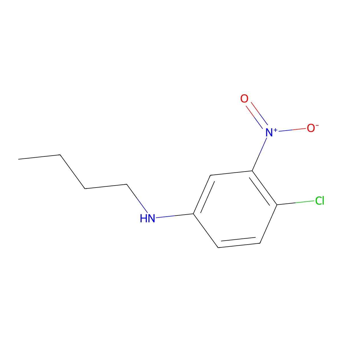 N-butyl-4-chloro-3-nitroaniline molecular structure, CAS 1157585-97-1