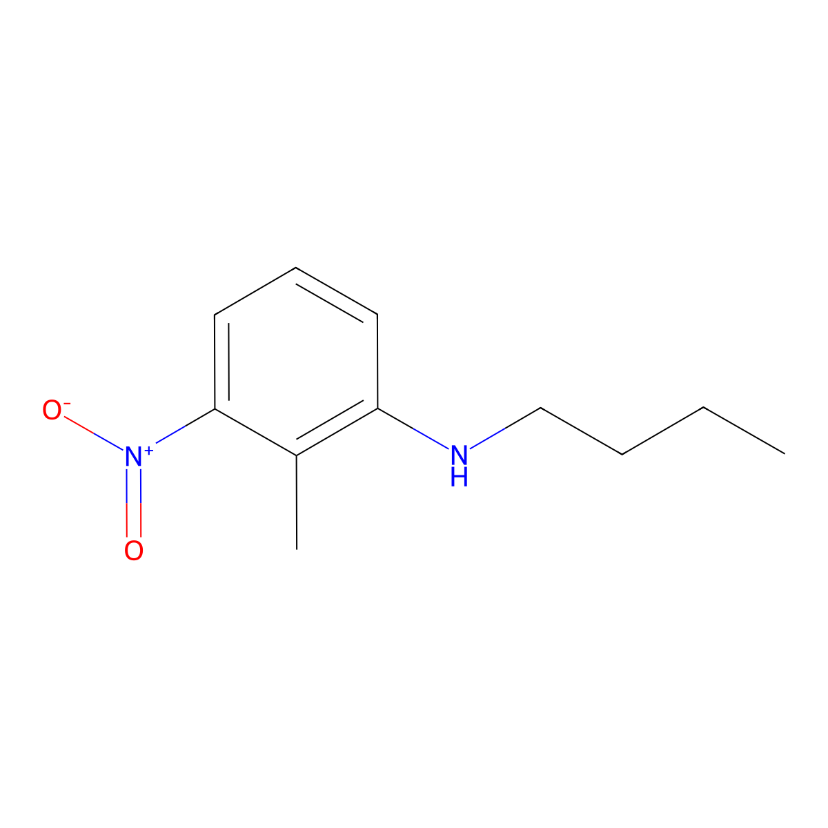 N-butyl-2-methyl-3-nitroaniline molecular structure, CAS 1157591-66-6