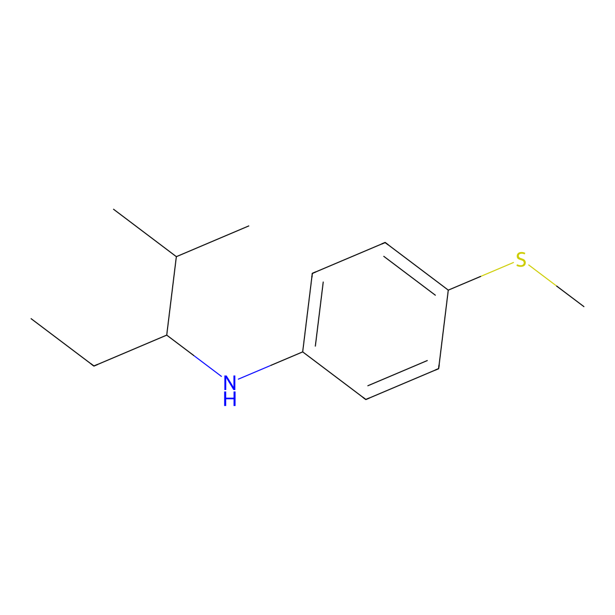 N-(2-Methylpentan-3-yl)-4-(methylsulfanyl)aniline molecular structure, CAS 1157598-15-6