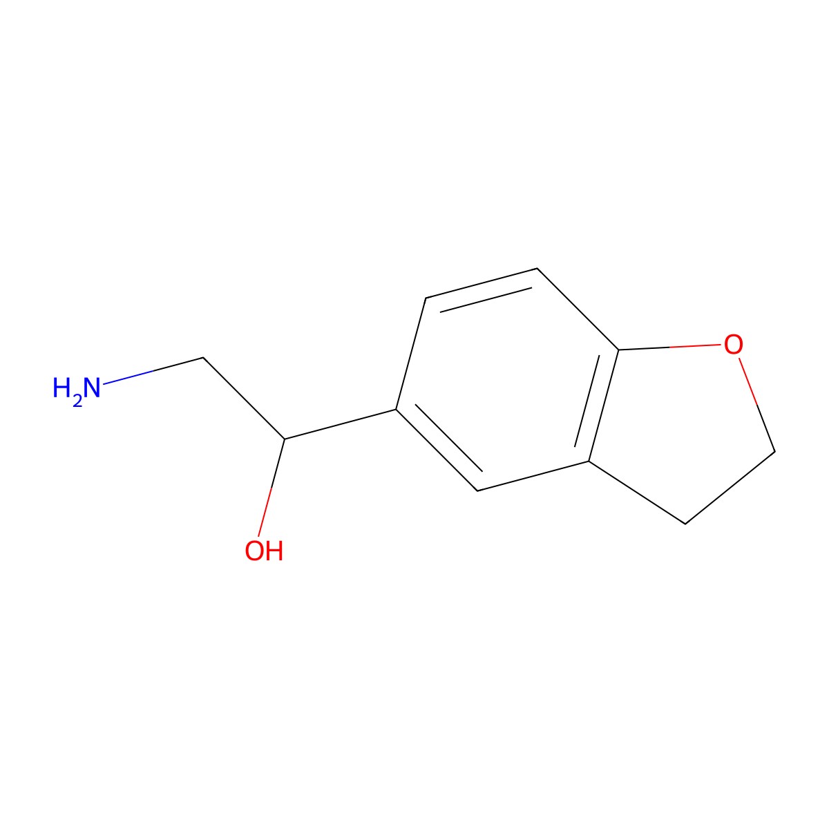2-Amino-1-(2,3-dihydro-1-benzofuran-5-yl)ethanol molecular structure, CAS 1157607-13-0