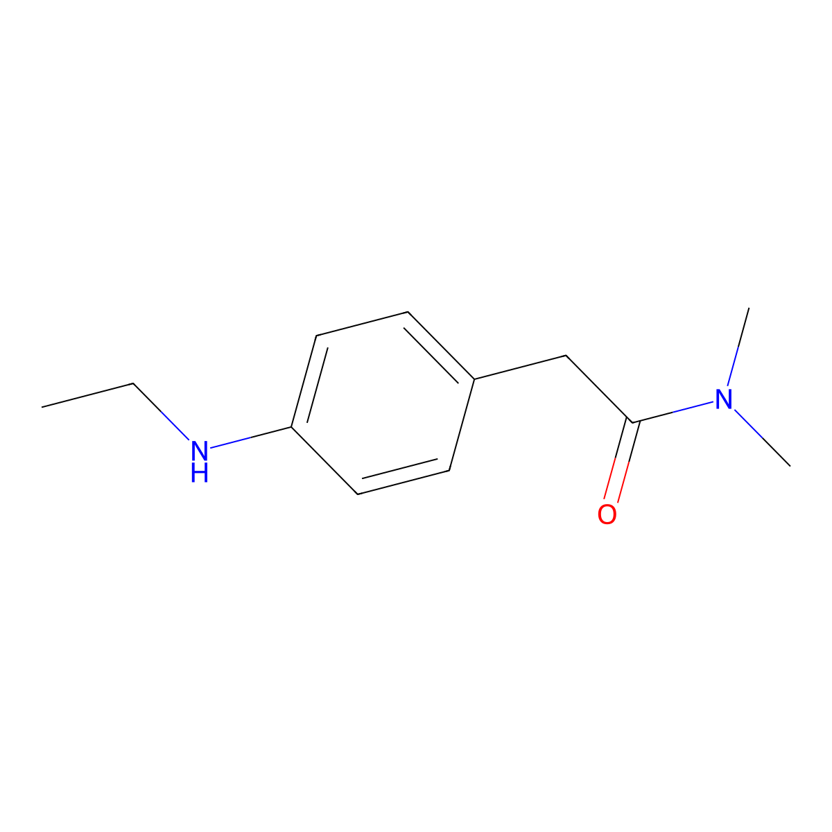 2-[4-(ethylamino)phenyl]-N,N-dimethylacetamide molecular structure, CAS 1157610-30-4