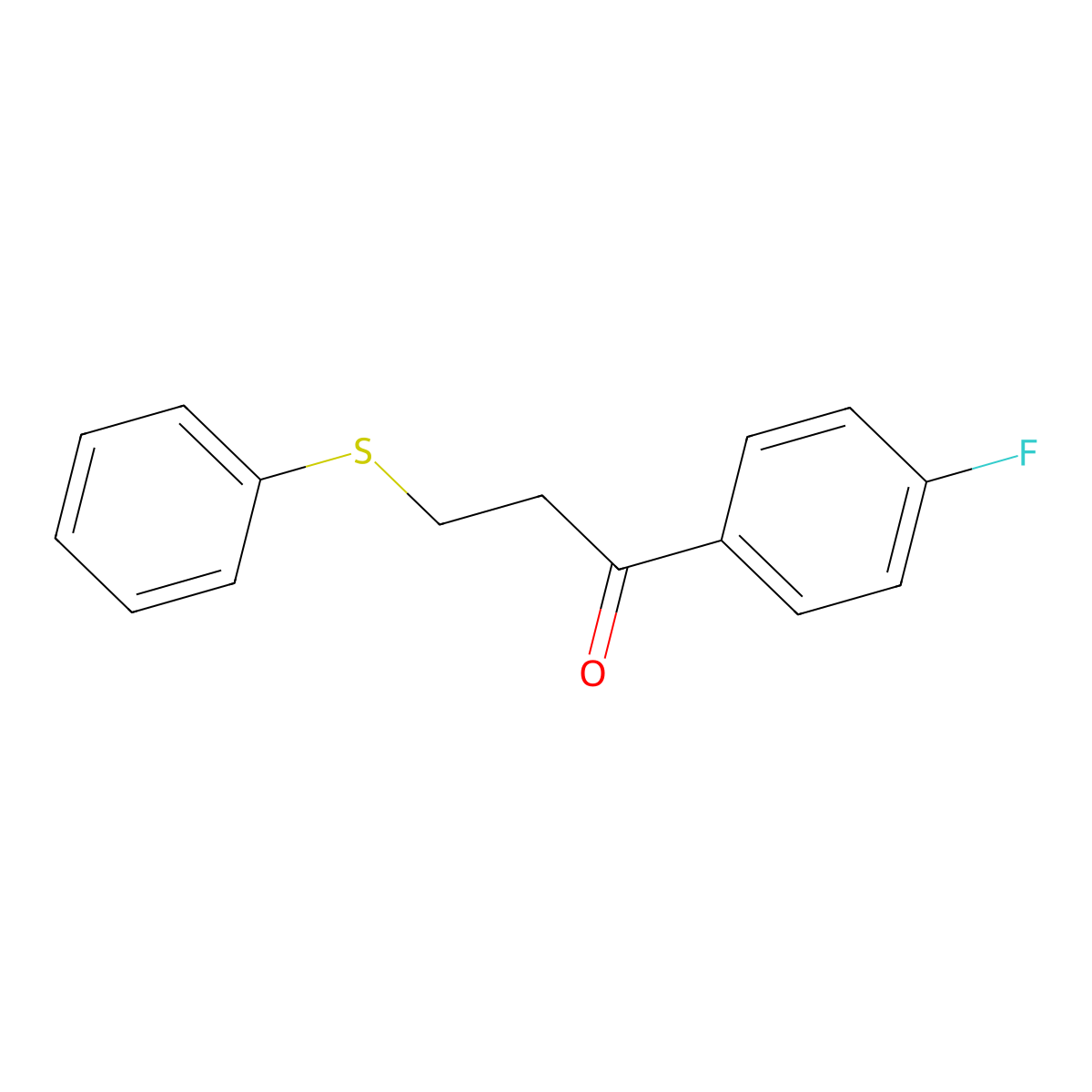 1-(4-Fluorophenyl)-3-(phenylsulfanyl)propan-1-one molecular structure, CAS 1157611-01-2