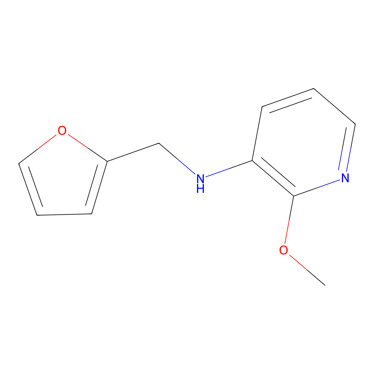N-(furan-2-ylmethyl)-2-methoxypyridin-3-amine molecular structure, CAS 1157624-41-3