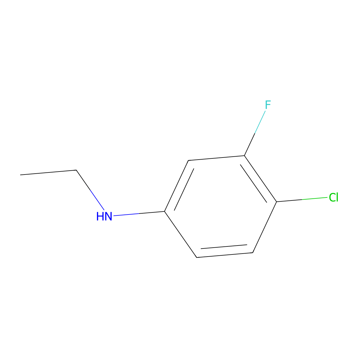 4-chloro-N-ethyl-3-fluoroaniline molecular structure, CAS 1157625-95-0