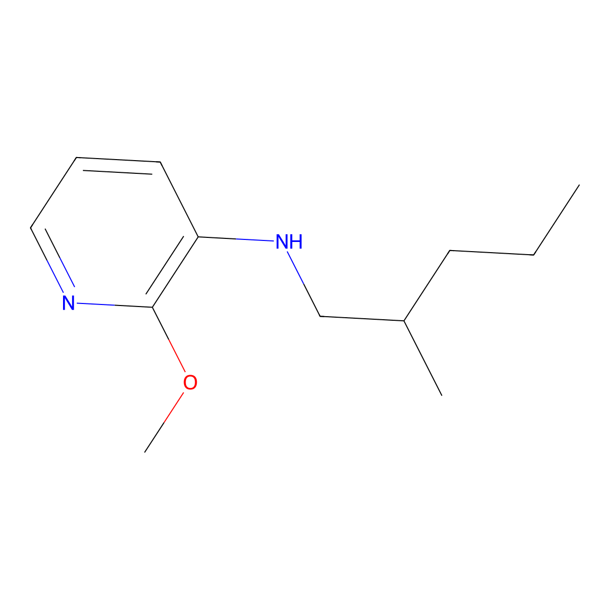 2-methoxy-N-(2-methylpentyl)pyridin-3-amine molecular structure, CAS 1157626-44-2