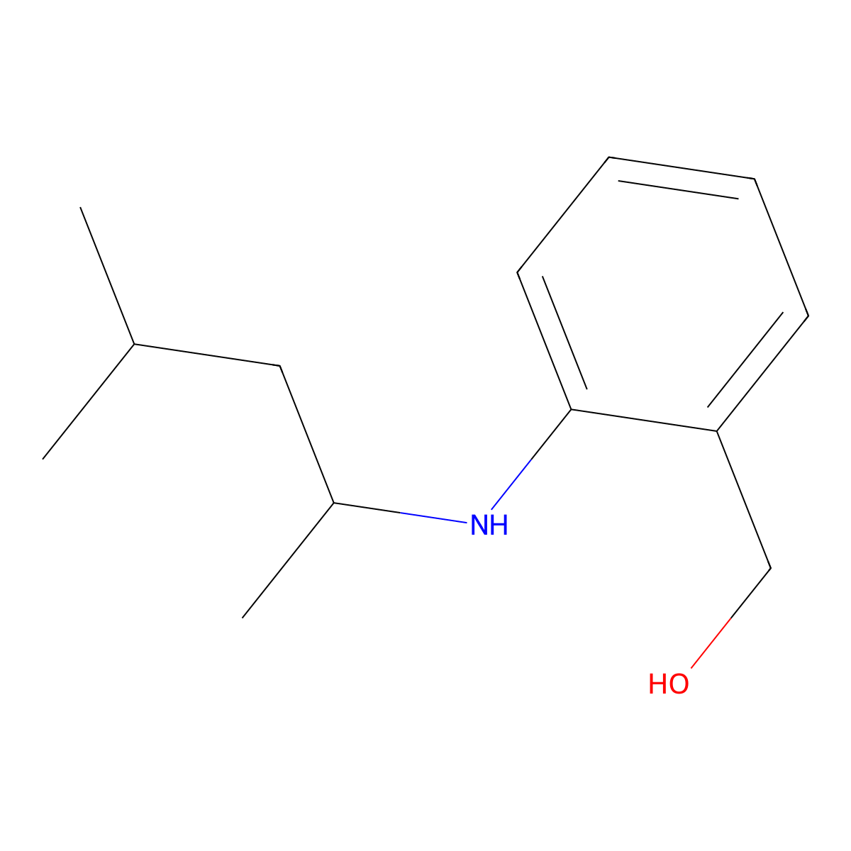 {2-[(4-Methylpentan-2-yl)amino]phenyl}methanol molecular structure, CAS 1157626-62-4