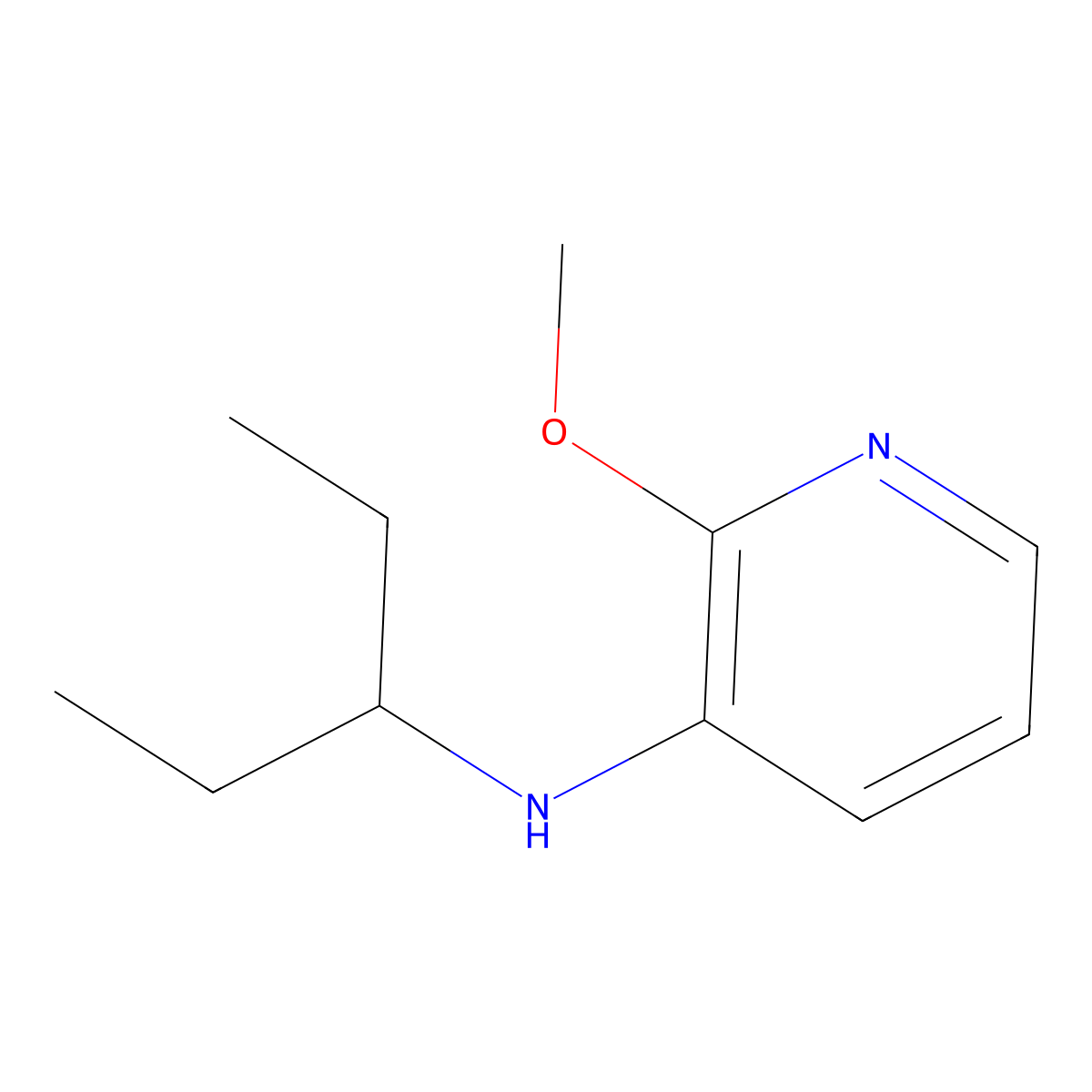 2-Methoxy-N-(pentan-3-yl)pyridin-3-amine molecular structure, CAS 1157629-46-3