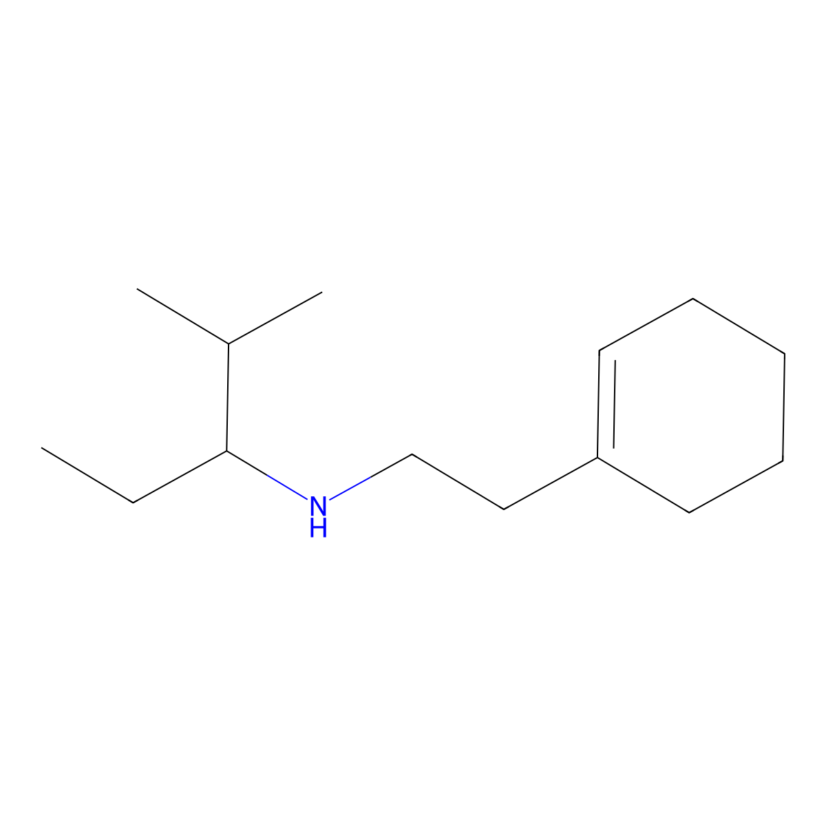 [2-(Cyclohex-1-en-1-yl)ethyl](2-methylpentan-3-yl)amine molecular structure, CAS 1157630-29-9