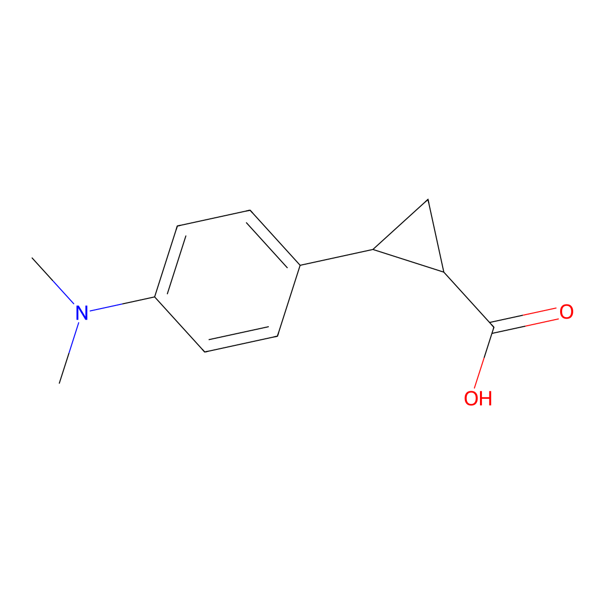 2-[4-(Dimethylamino)phenyl]cyclopropane-1-carboxylic acid molecular structure, CAS 1157641-86-5