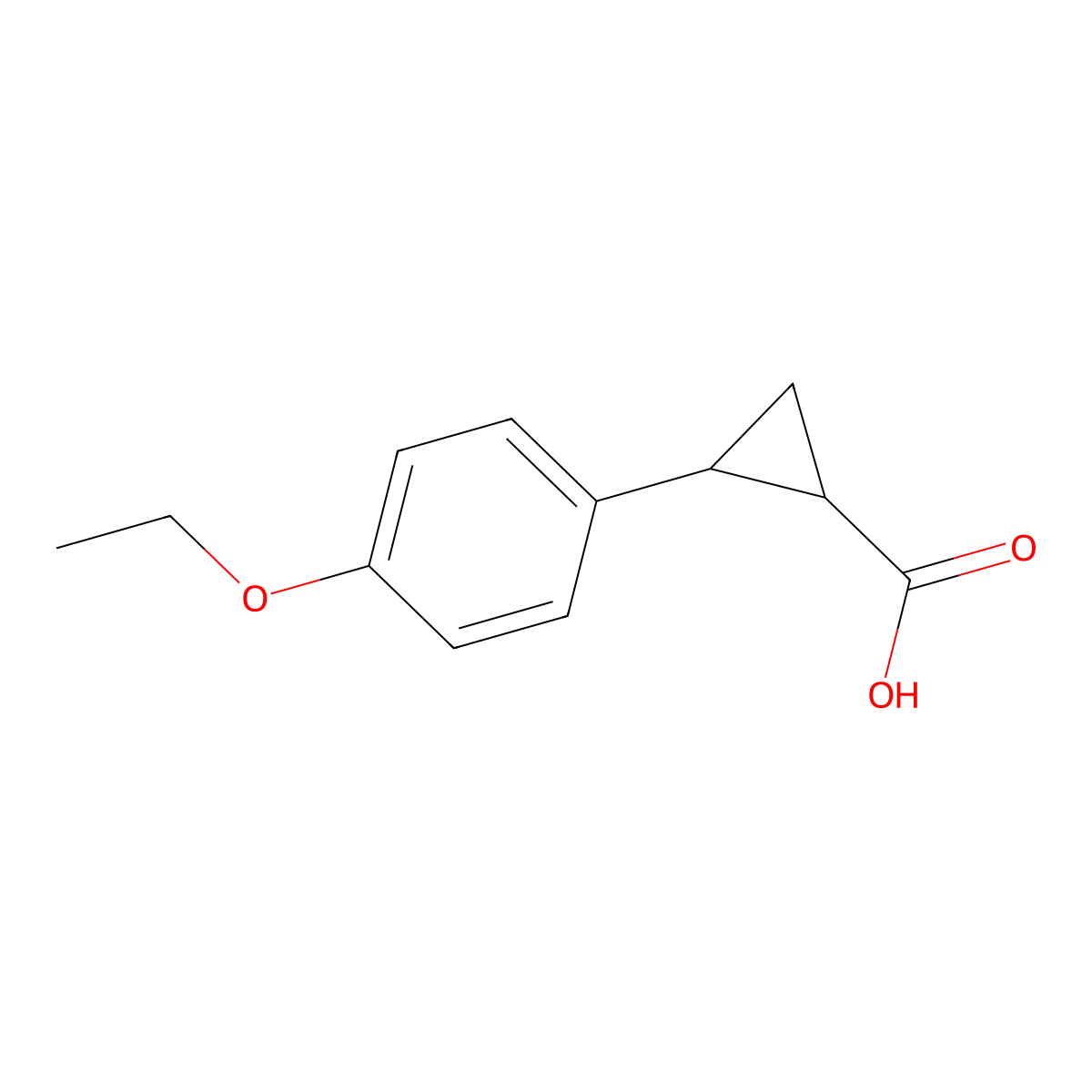 2-(4-Ethoxyphenyl)cyclopropane-1-carboxylic acid molecular structure, CAS 1157642-68-6