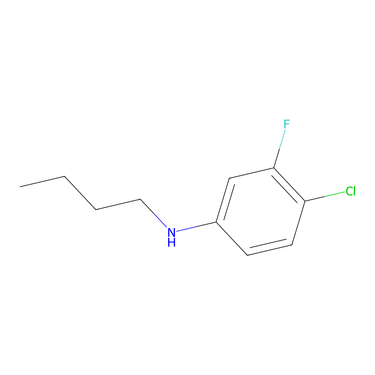 N-butyl-4-chloro-3-fluoroaniline molecular structure, CAS 1157643-94-1