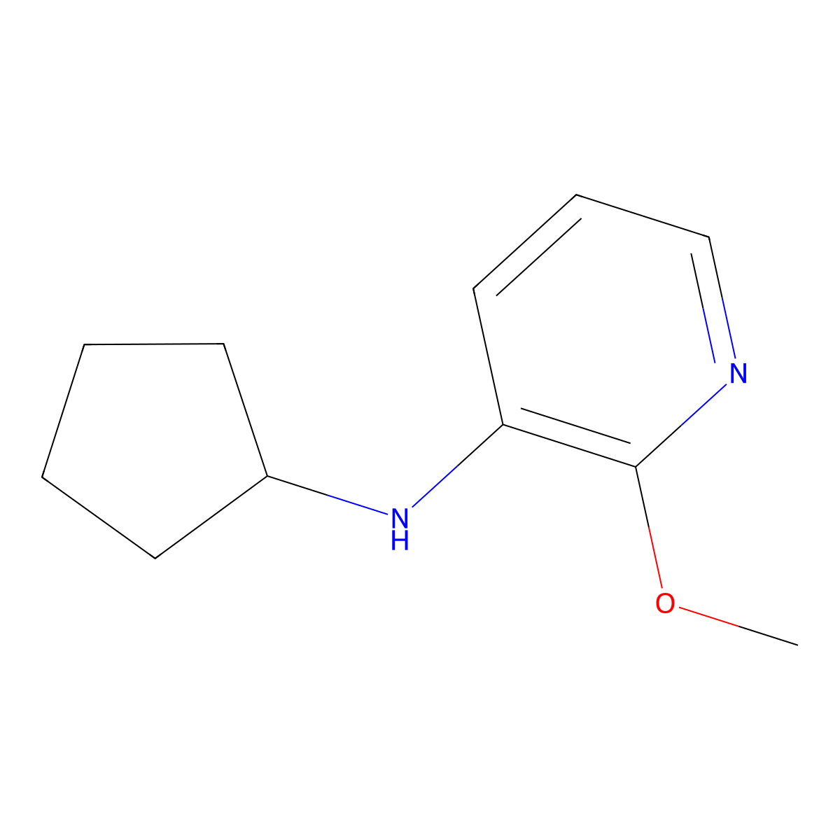 N-cyclopentyl-2-methoxypyridin-3-amine molecular structure, CAS 1157648-15-1