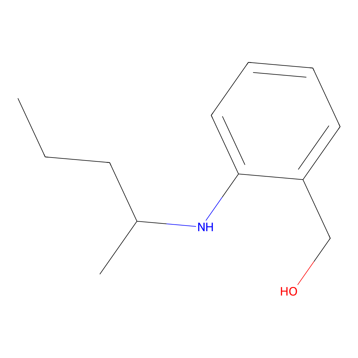{2-[(Pentan-2-yl)amino]phenyl}methanol molecular structure, CAS 1157649-79-0