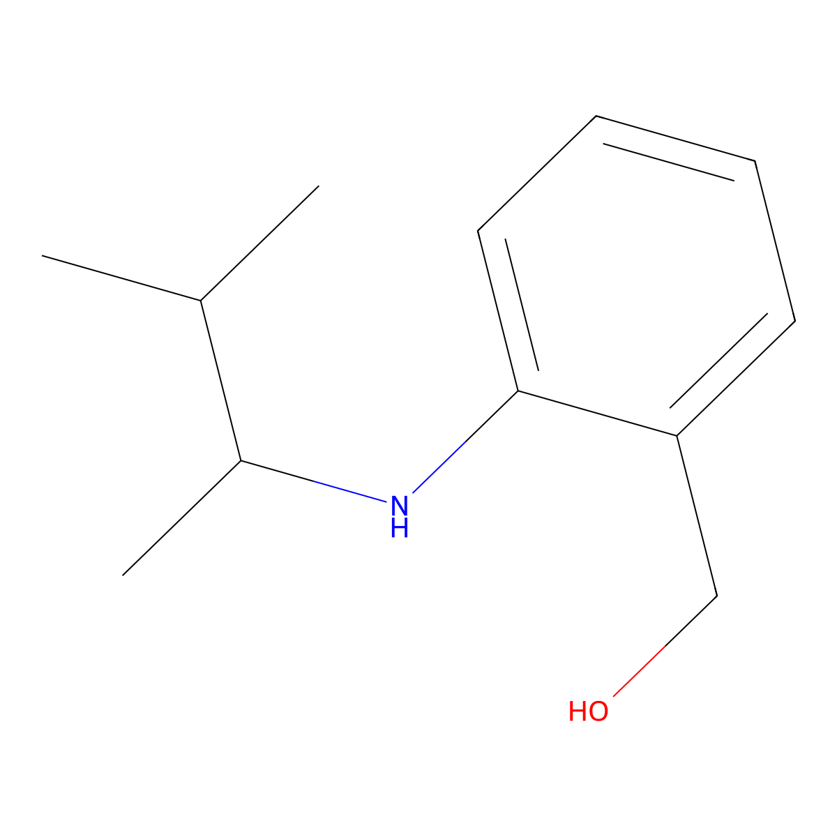 {2-[(3-Methylbutan-2-yl)amino]phenyl}methanol molecular structure, CAS 1157650-38-8