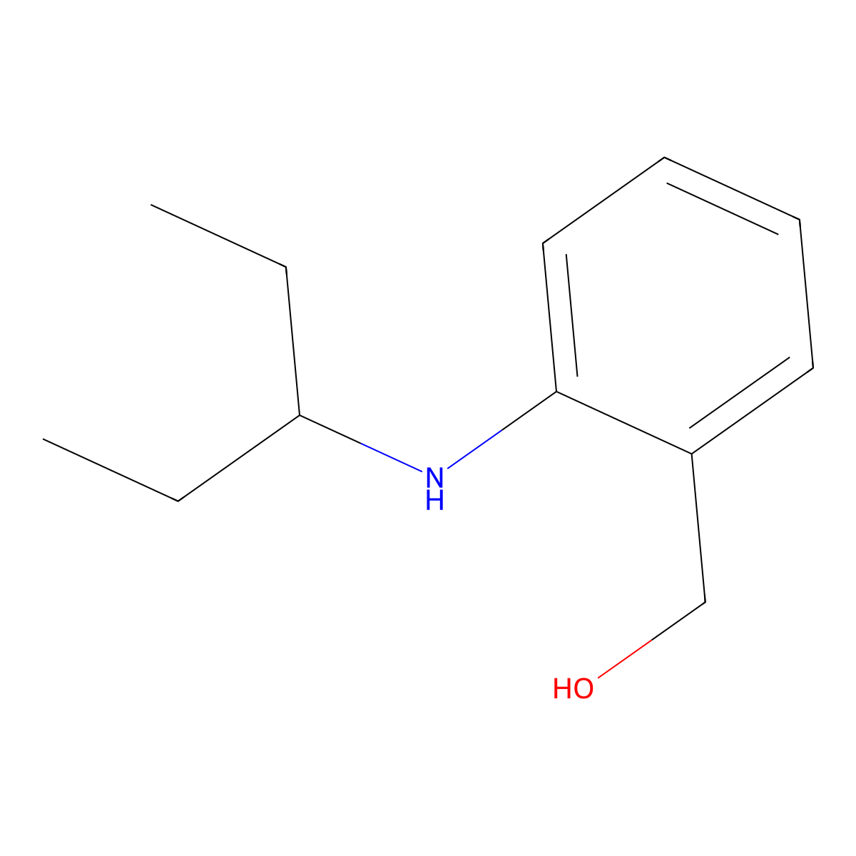 {2-[(Pentan-3-yl)amino]phenyl}methanol molecular structure, CAS 1157651-10-9