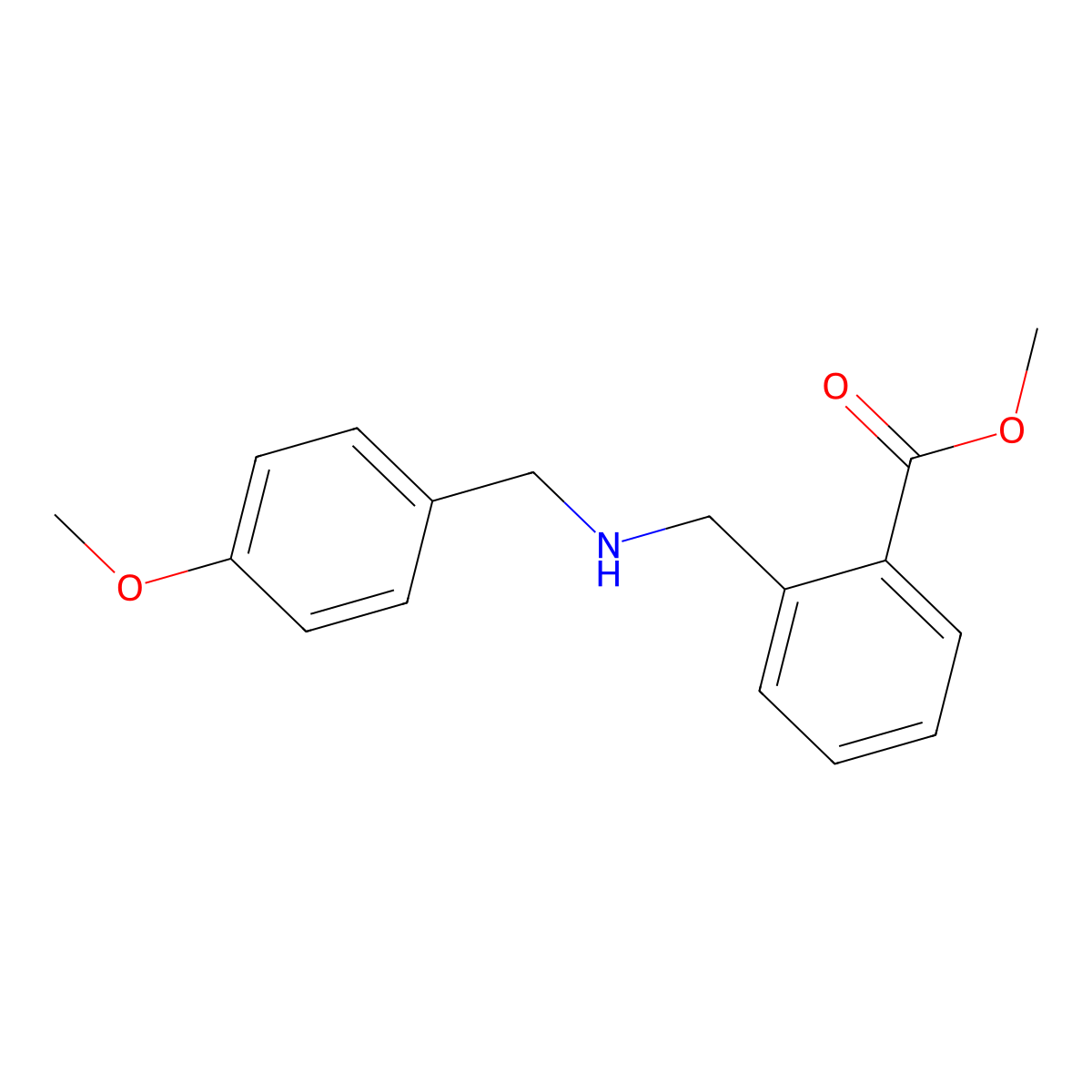 Methyl 2-{[(4-Methoxybenzyl)amino]methyl}benzoate molecular structure, CAS 1157652-59-9