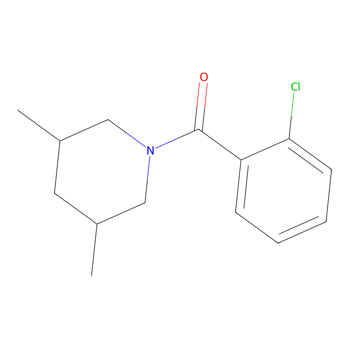 (2-chlorophenyl)-[(3R,5S)-3,5-dimethylpiperidin-1-yl]methanone molecular structure, CAS 115767-21-0