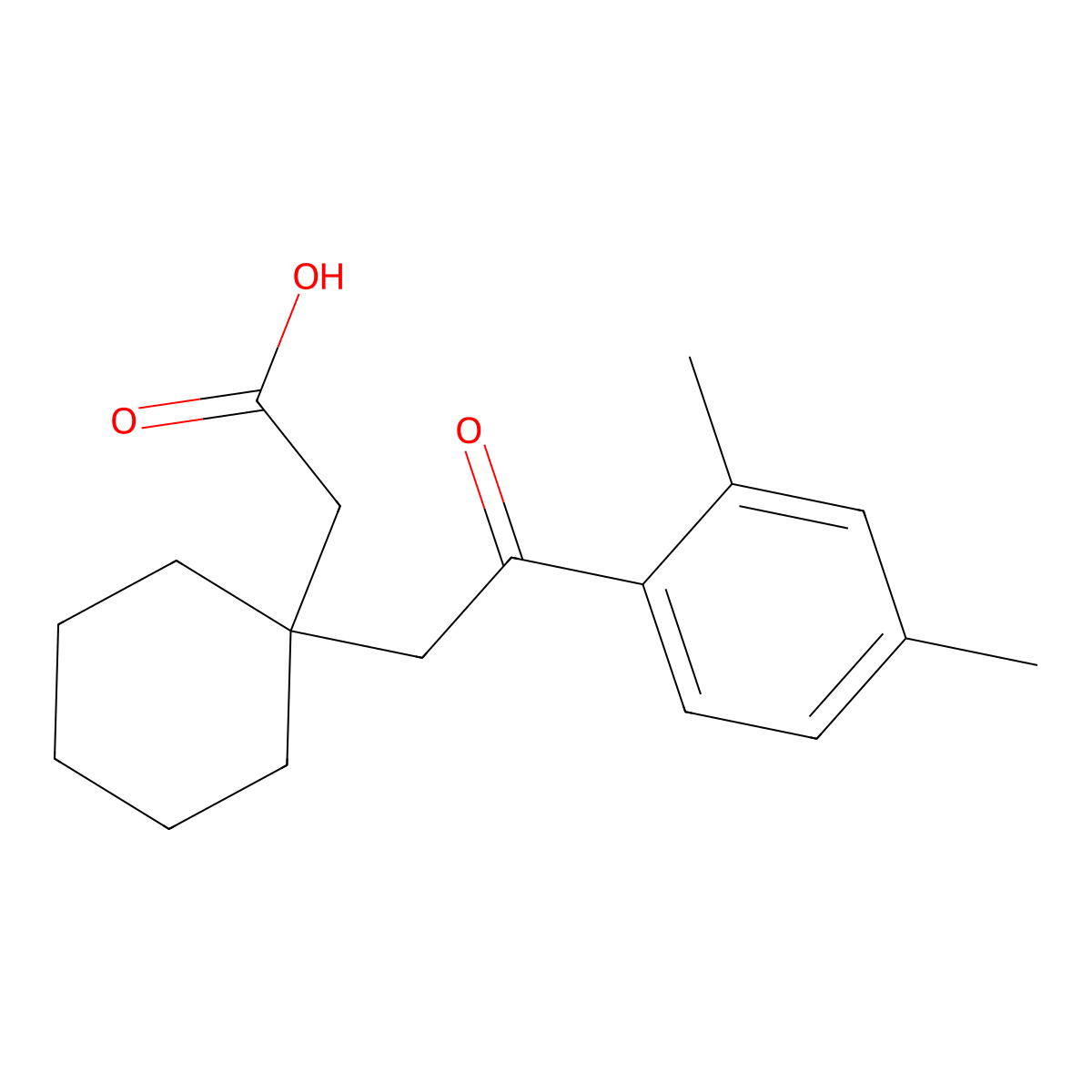 1-[2-(2,4-Dimethylphenyl)-2-oxoethyl]cyclohexaneacetic acid molecular structure, CAS 1157673-22-7