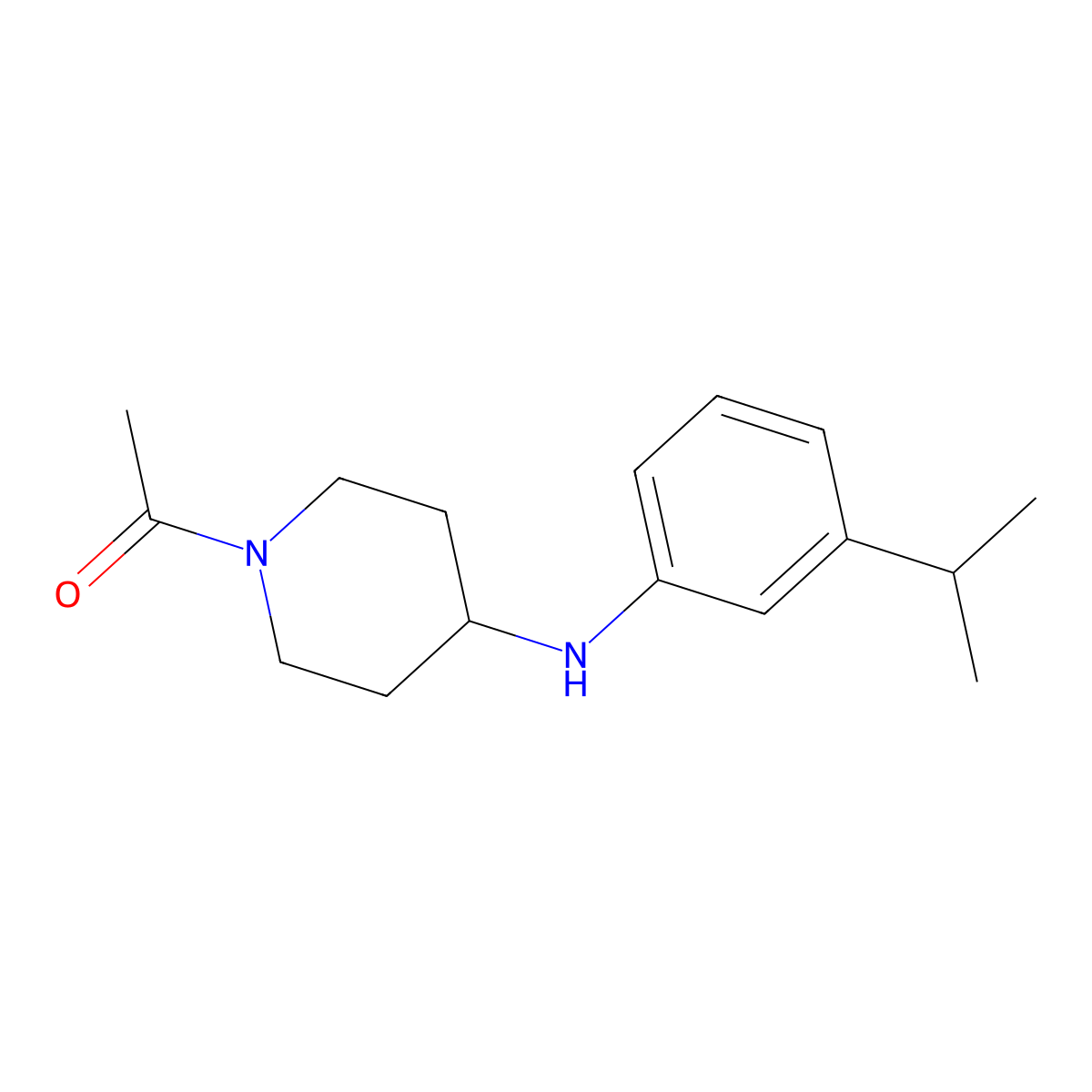 1-[4-[[3-(1-Methylethyl)phenyl]amino]-1-piperidinyl]ethanone molecular structure, CAS 1157678-18-6