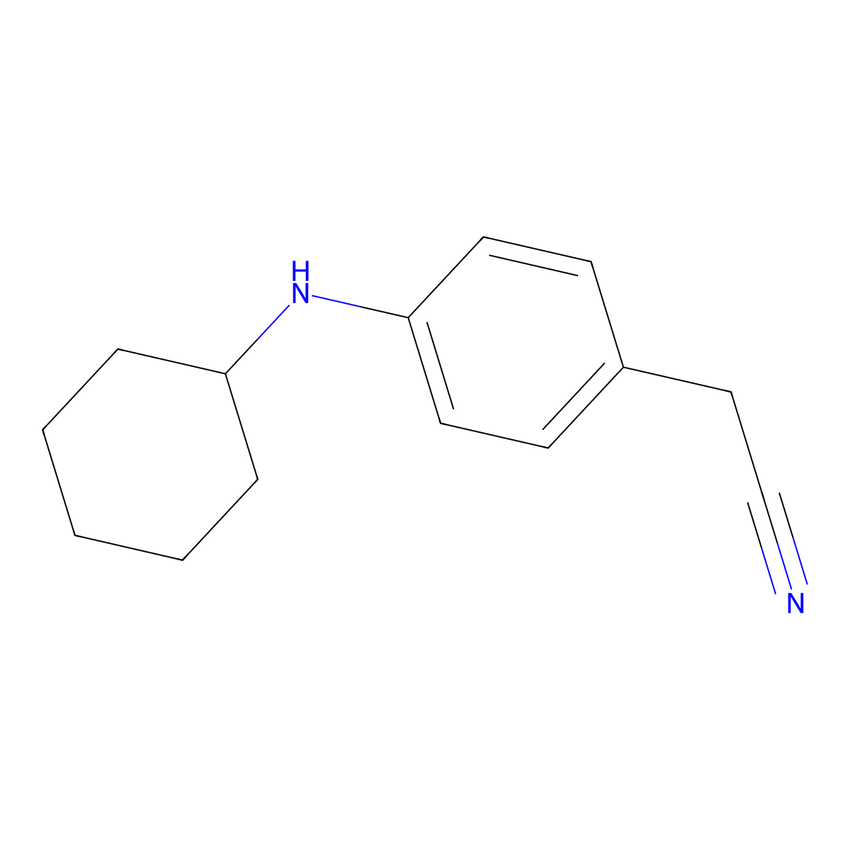 2-[4-(Cyclohexylamino)phenyl]acetonitrile molecular structure, CAS 1157685-94-3