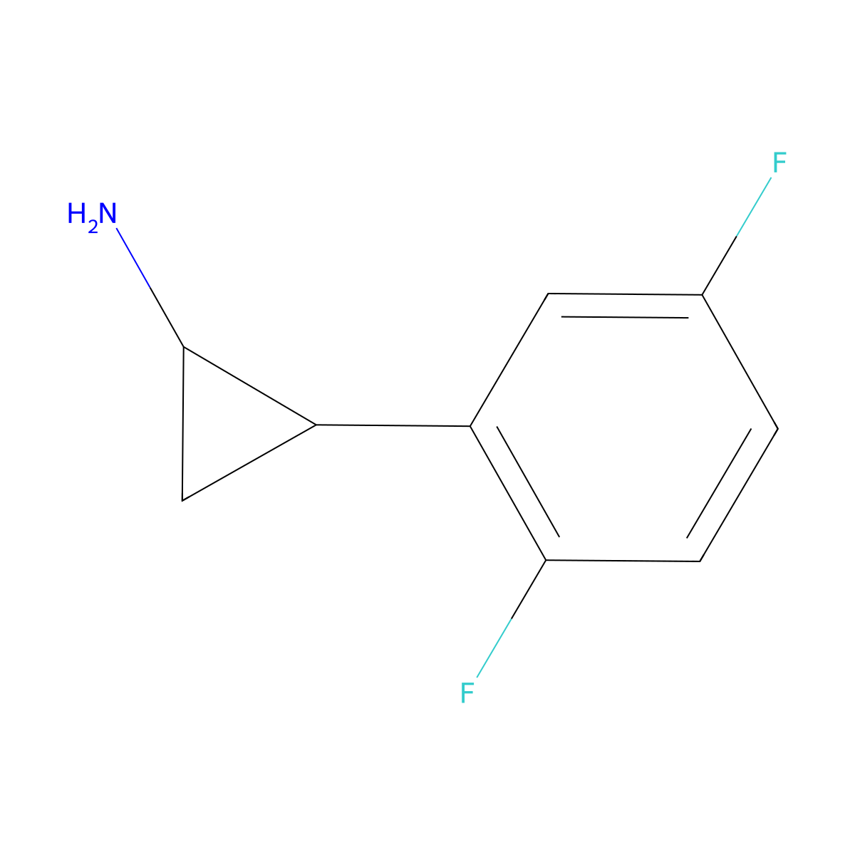 2-(2,5-Difluorophenyl)cyclopropan-1-amine molecular structure, CAS 1157692-93-7