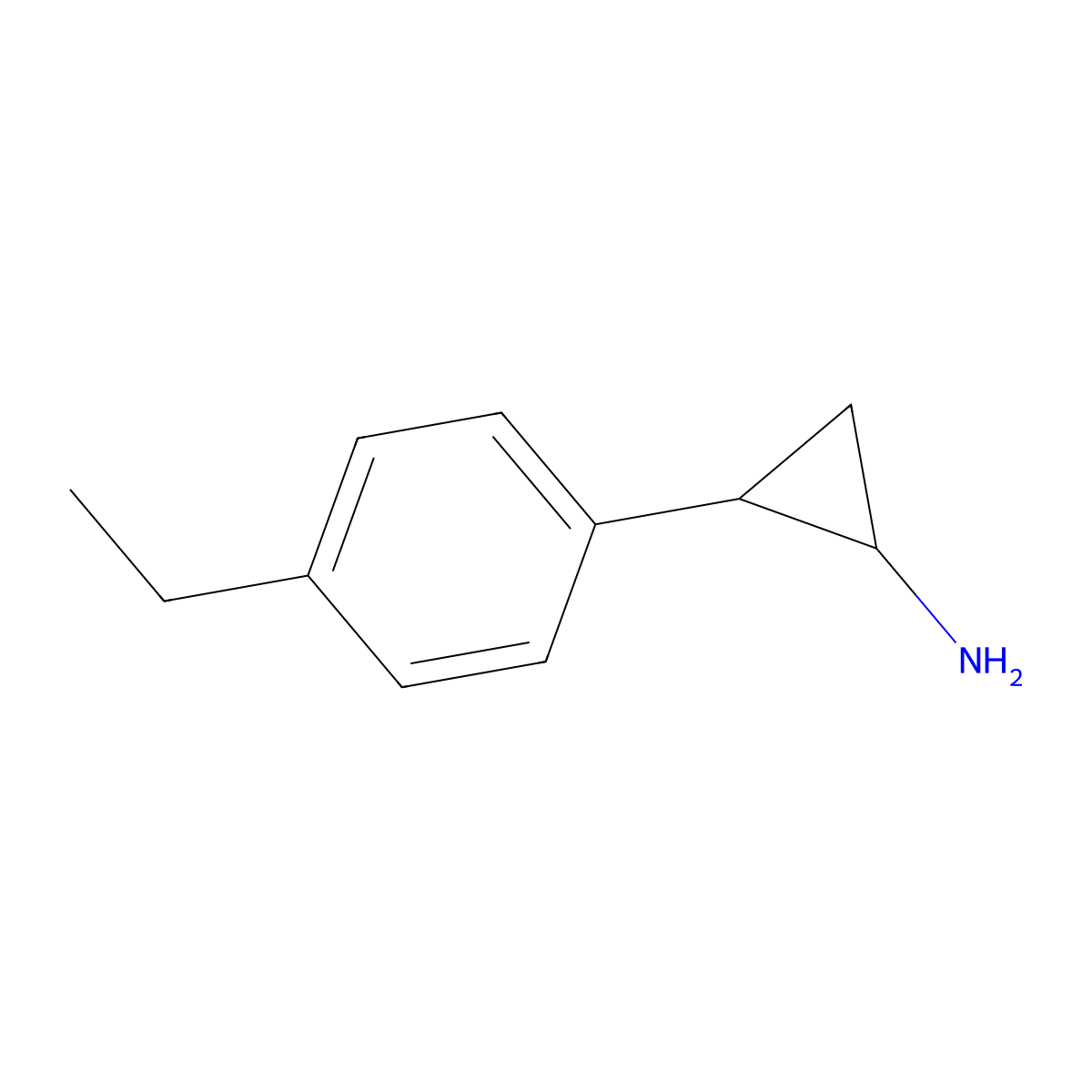 2-(4-Ethylphenyl)cyclopropan-1-amine molecular structure, CAS 1157693-09-8