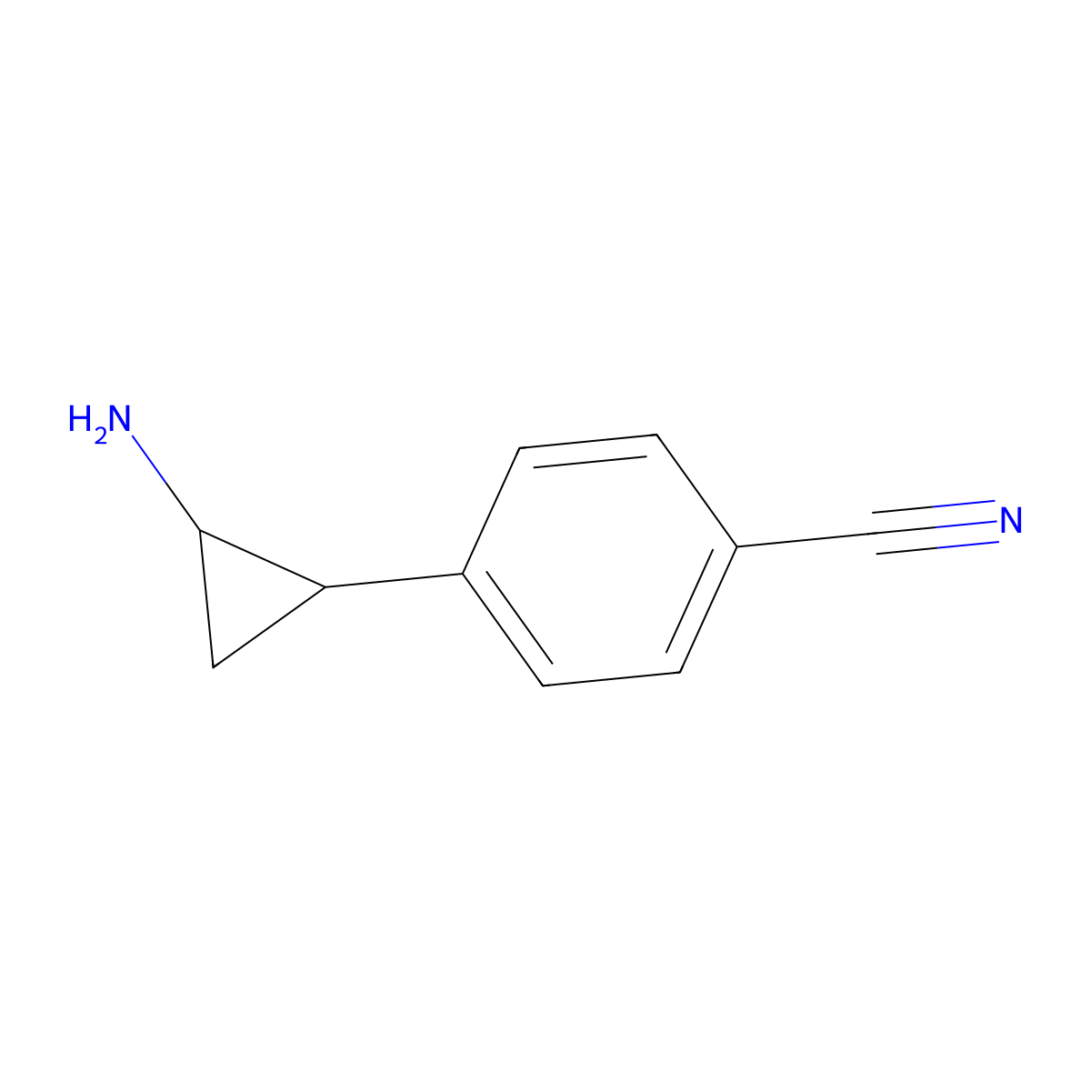 4-(2-Aminocyclopropyl)benzonitrile molecular structure, CAS 1157693-55-4