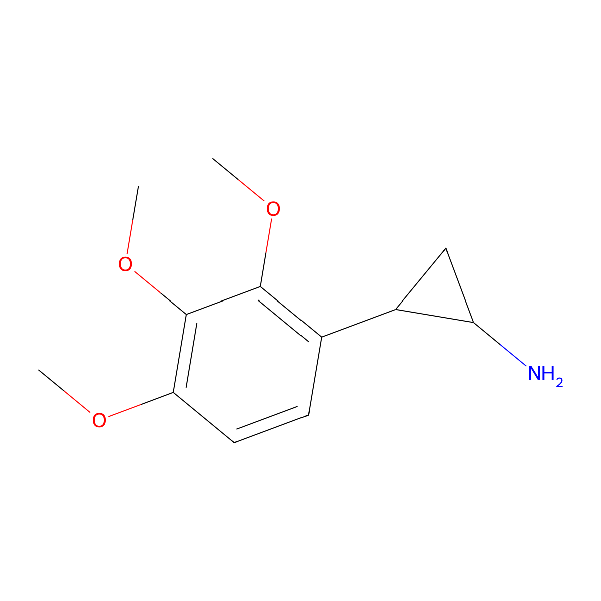 2-(2,3,4-Trimethoxyphenyl)cyclopropan-1-amine molecular structure, CAS 1157693-76-9