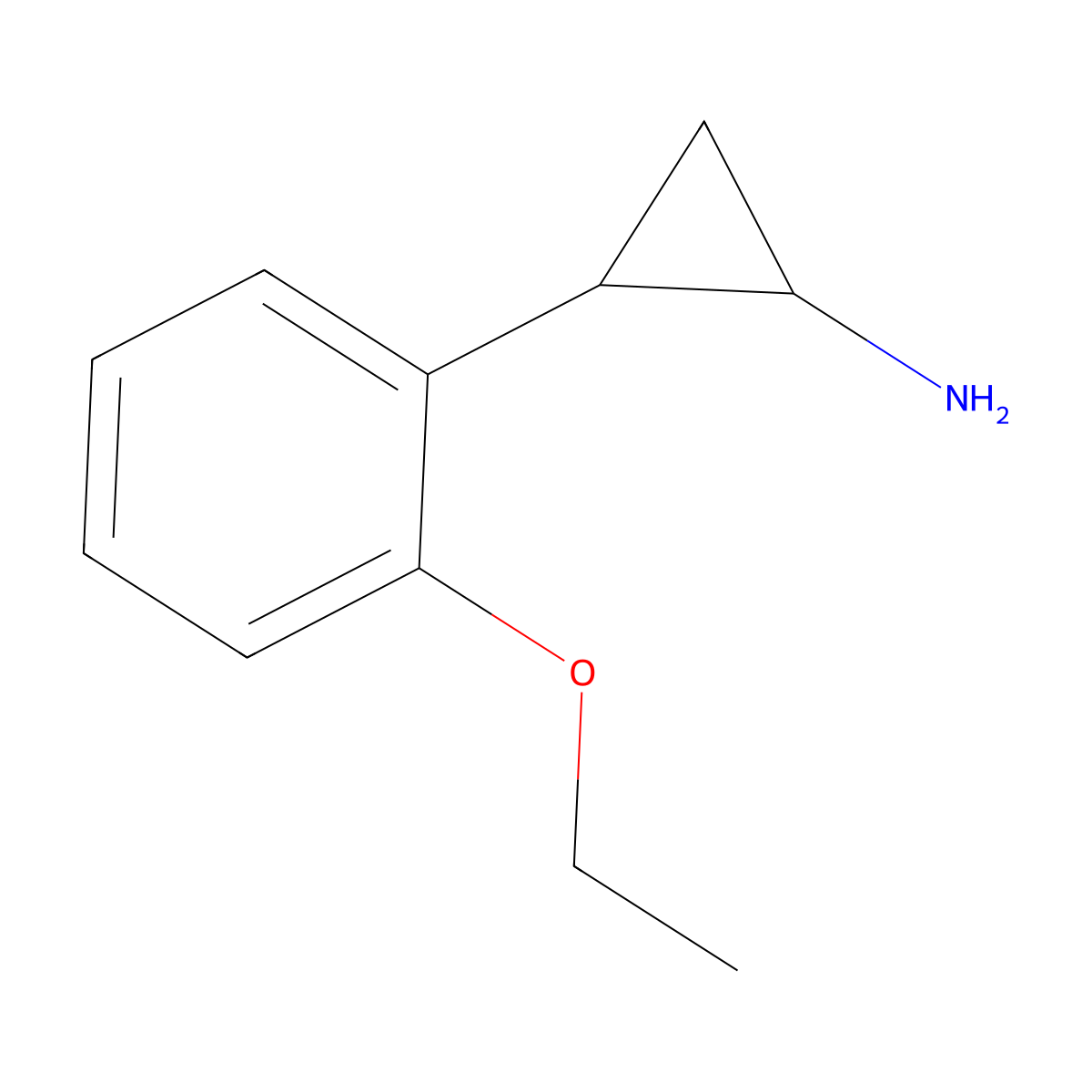 2-(2-Ethoxyphenyl)cyclopropan-1-amine molecular structure, CAS 1157693-84-9