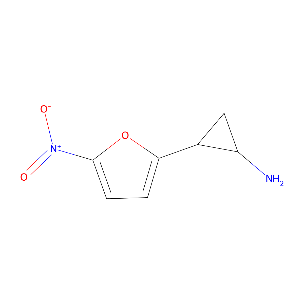 2-(5-Nitrofuran-2-yl)cyclopropan-1-amine molecular structure, CAS 1157693-88-3