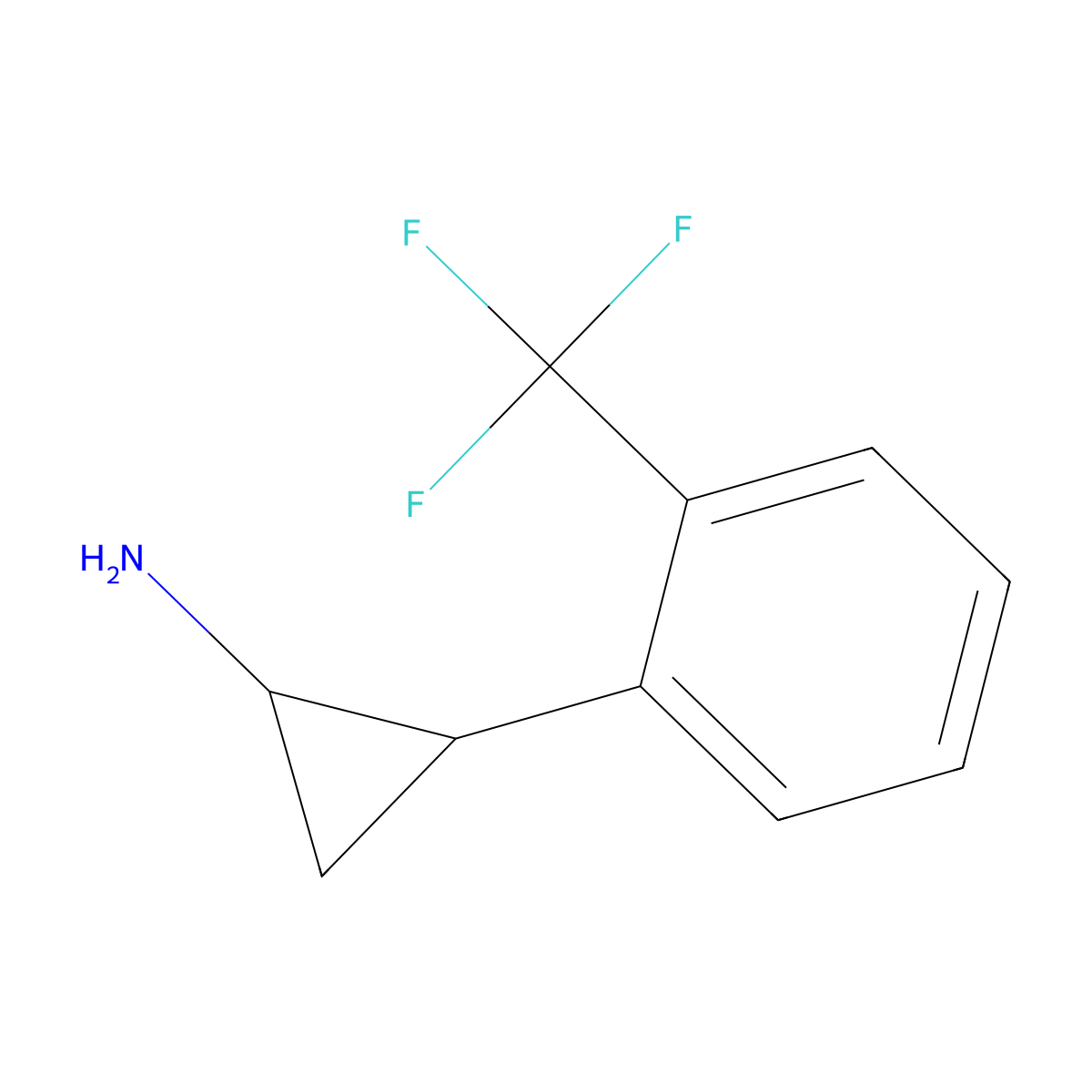 2-[2-(Trifluoromethyl)phenyl]cyclopropan-1-amine molecular structure, CAS 1157693-98-5