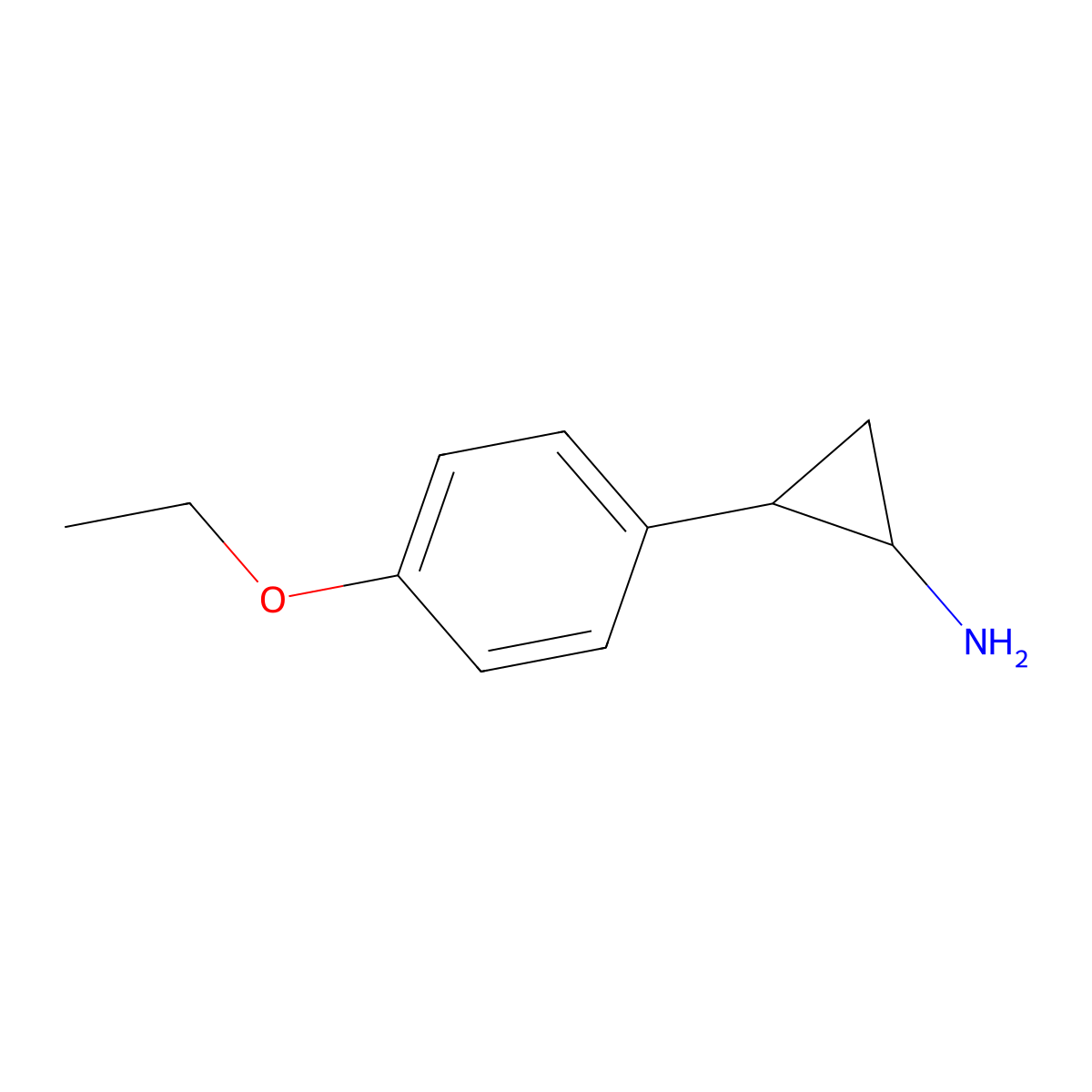 2-(4-Ethoxyphenyl)cyclopropan-1-amine molecular structure, CAS 1157694-19-3