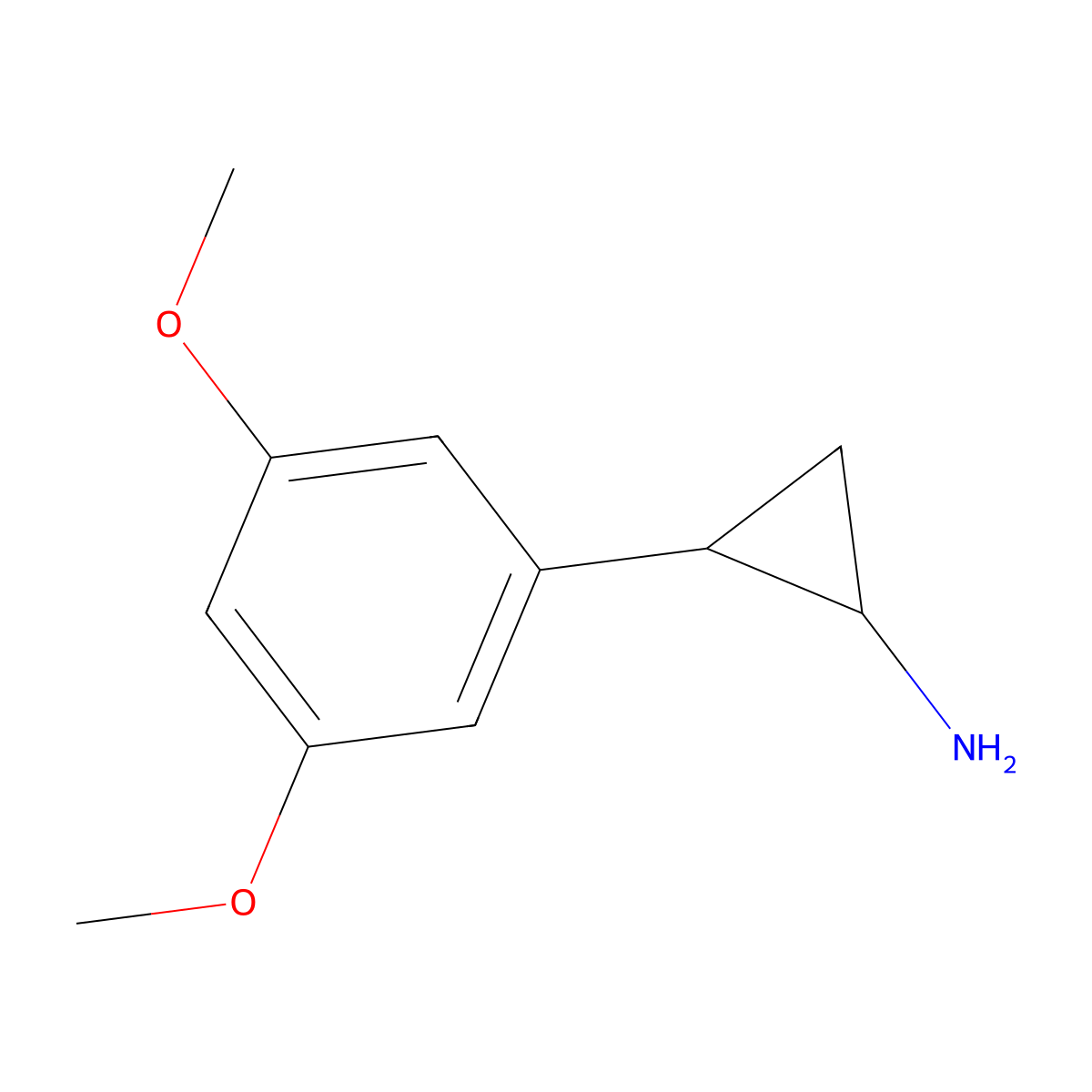 2-(3,5-Dimethoxyphenyl)cyclopropan-1-amine molecular structure, CAS 1157694-25-1