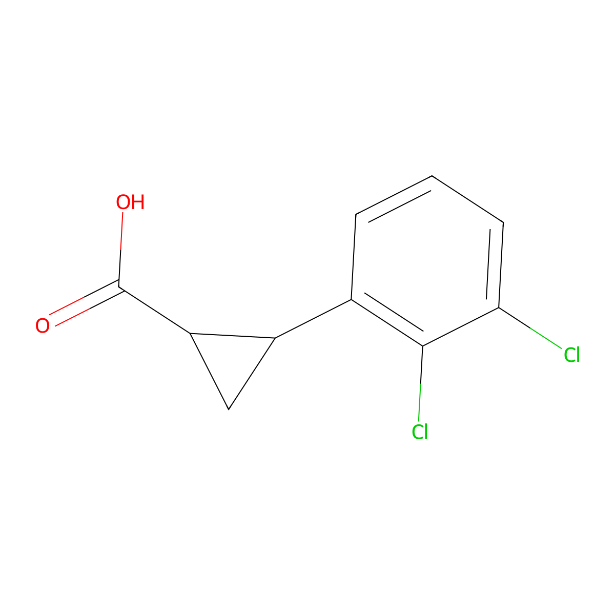 2-(2,3-Dichlorophenyl)cyclopropanecarboxylic acid molecular structure, CAS 1157698-55-9