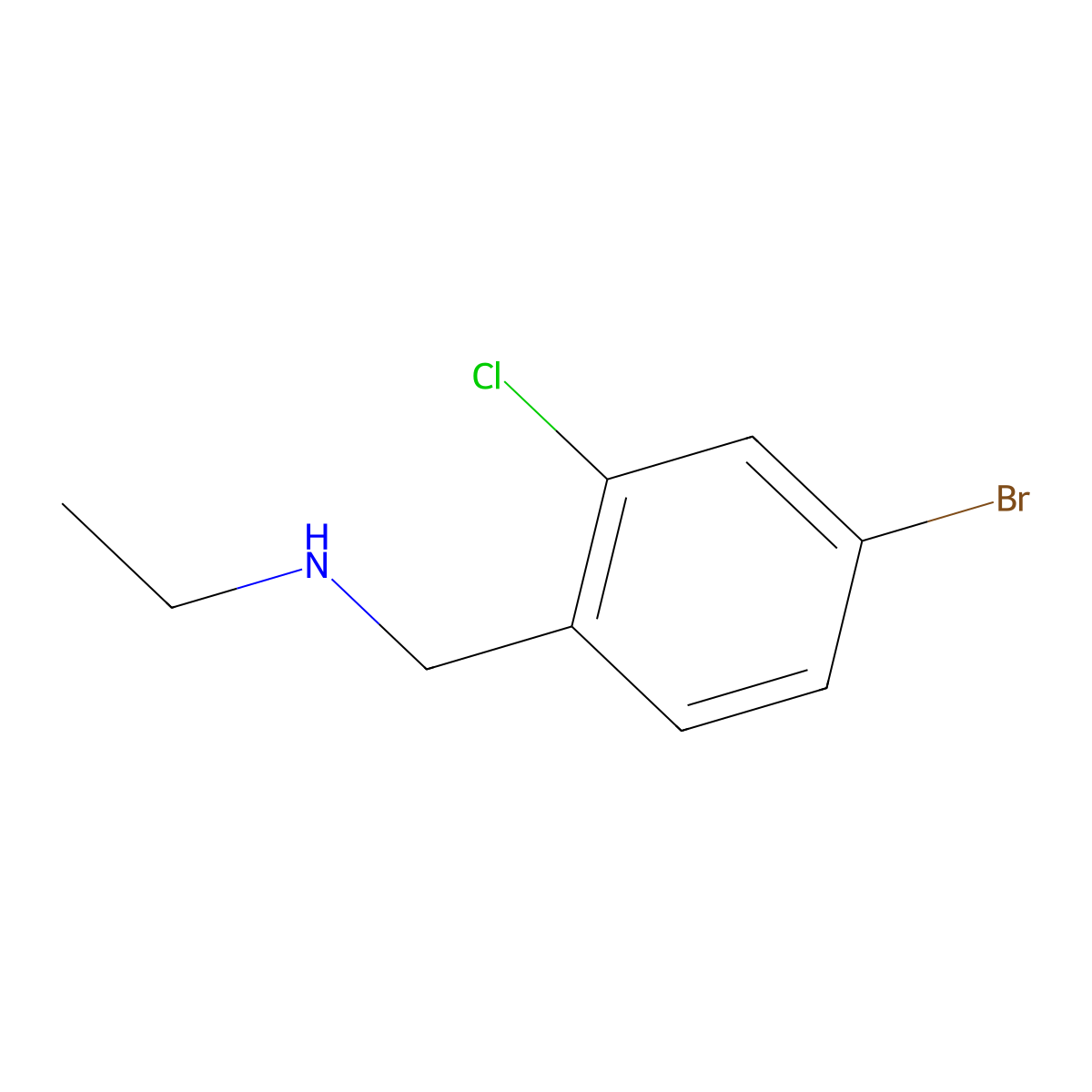 [(4-Bromo-2-chlorophenyl)methyl](ethyl)amine molecular structure, CAS 1157720-08-5