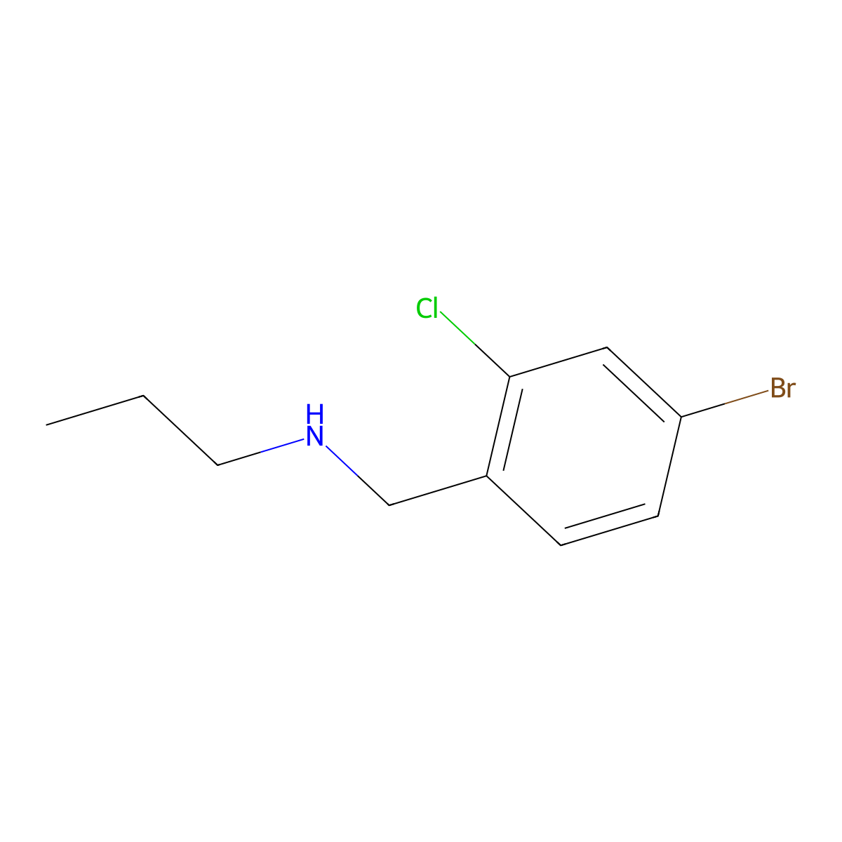 [(4-Bromo-2-chlorophenyl)methyl](propyl)amine molecular structure, CAS 1157720-15-4