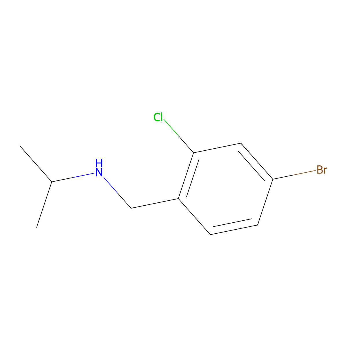 [(4-Bromo-2-chlorophenyl)methyl](propan-2-yl)amine molecular structure, CAS 1157720-22-3