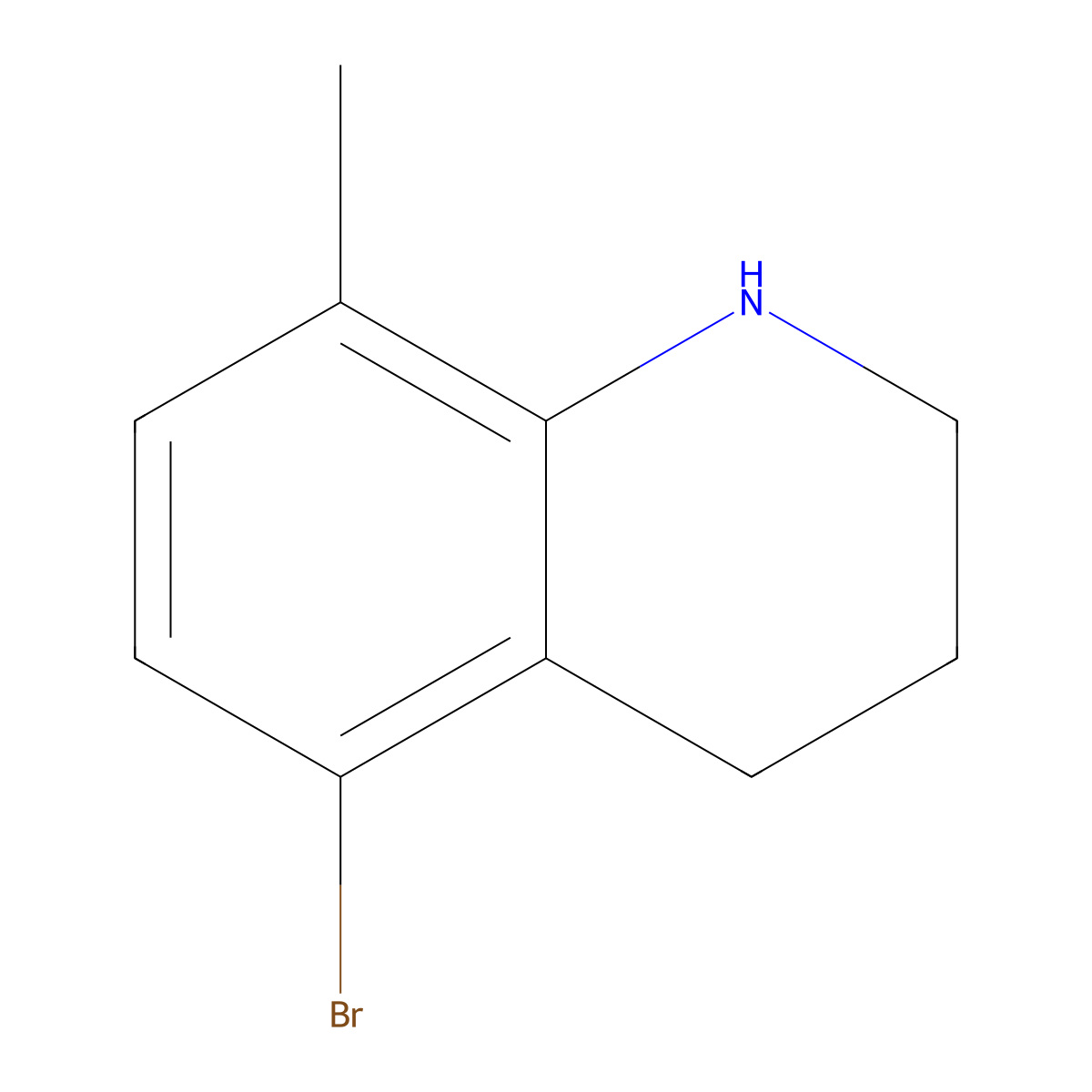 5-Bromo-8-methyl-1,2,3,4-tetrahydroquinoline molecular structure, CAS 1157721-71-5