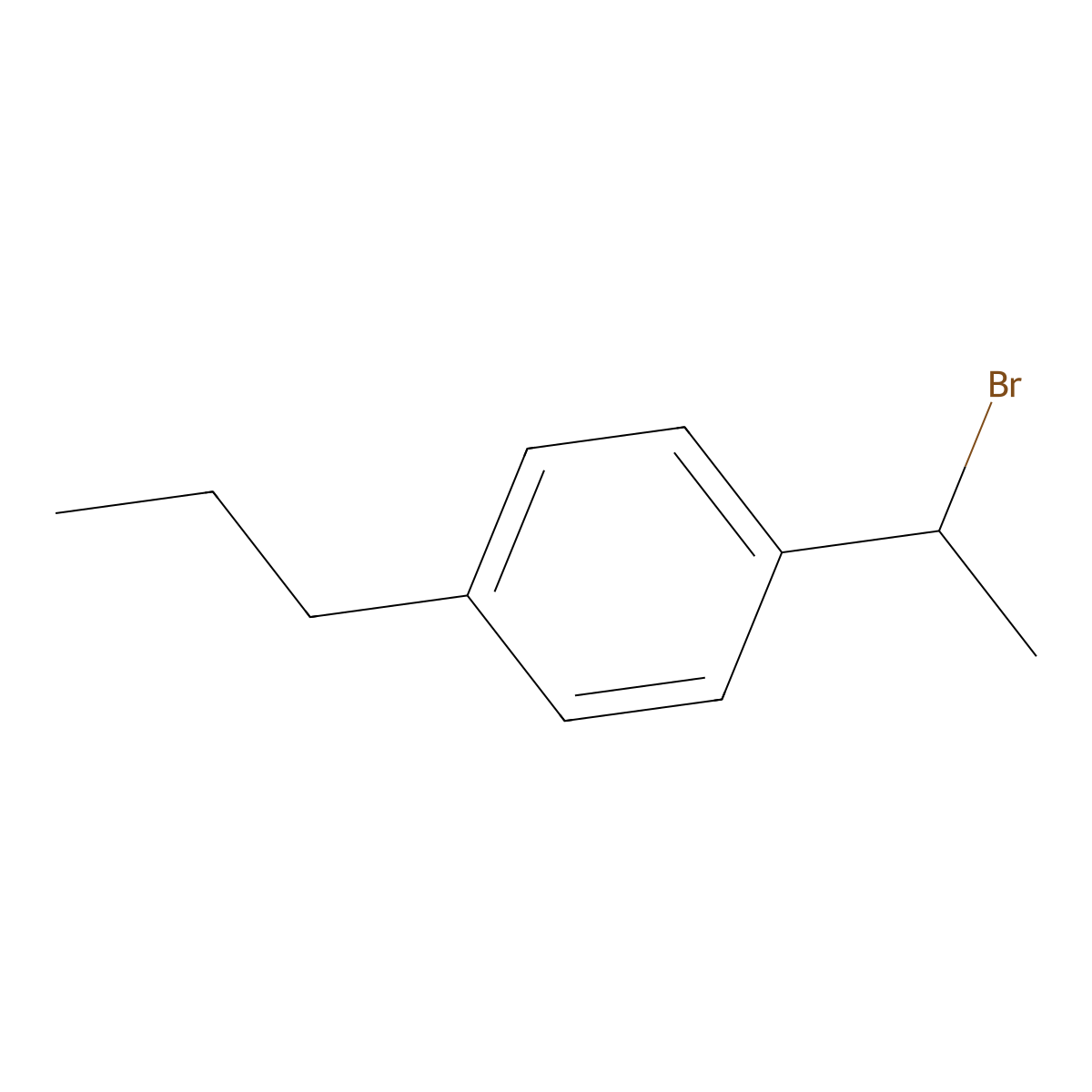 Benzene, 1-(1-bromoethyl)-4-propyl- molecular structure, CAS 115773-21-2