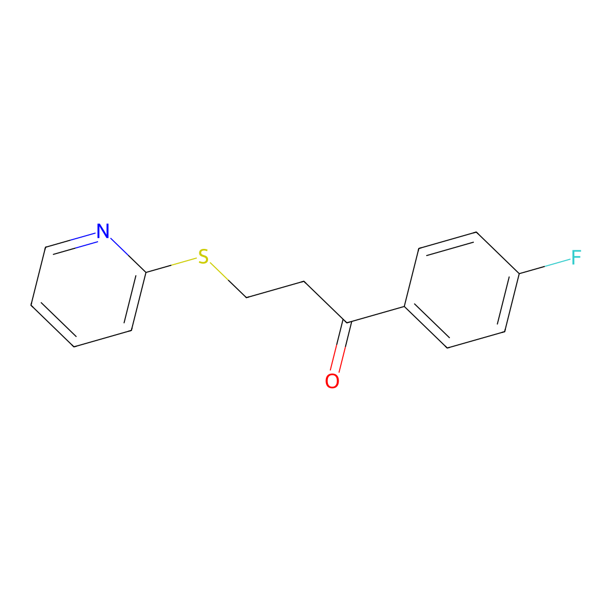 1-(4-Fluorophenyl)-3-(pyridin-2-ylsulfanyl)propan-1-one molecular structure, CAS 1157733-02-2