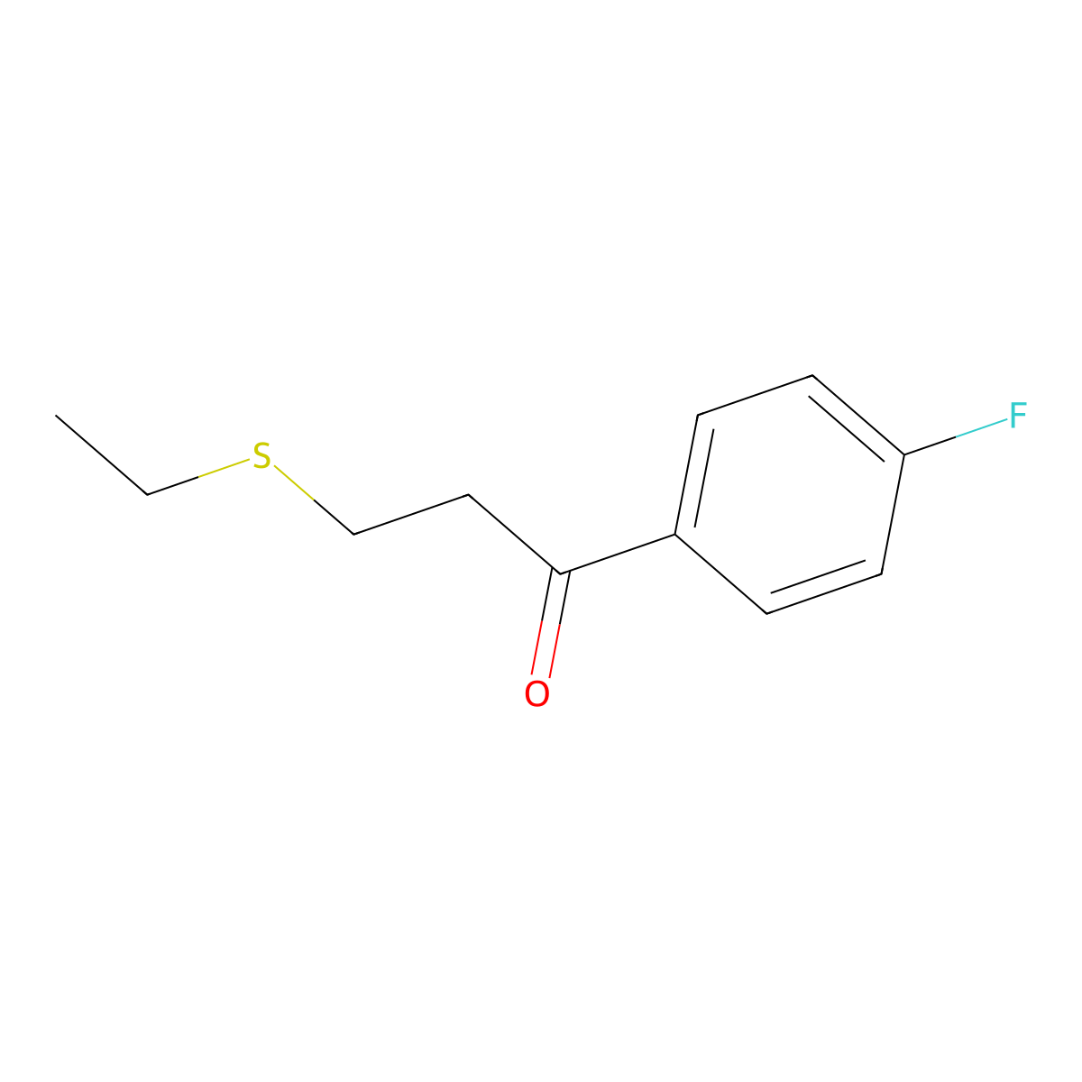 3-(Ethylthio)-1-(4-fluorophenyl)propan-1-one molecular structure, CAS 1157736-71-4